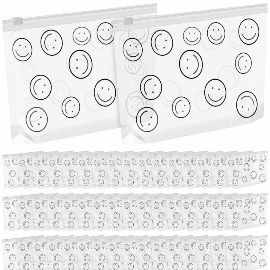 Silkfly 50 Pack Clear Travel Toiletry Bags with Zippers - Waterproof Cosmetic Pouches for Women & Men, TSA Compliant Airline Makeup Organizers