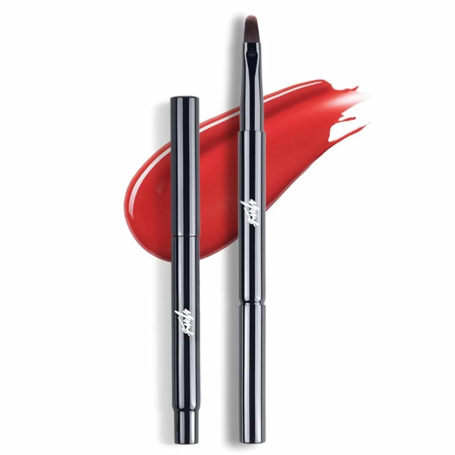ACOSBRUOP Professional Lip Makeup Brush Set with Cap - Precise Lipliner, Lipstick & Gloss Applicator for Travel