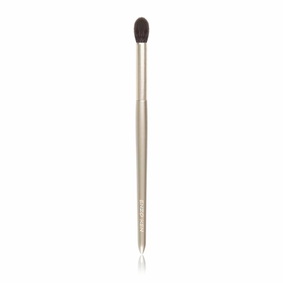 ENZO KEN Professional Natural Goat Hair Makeup Brush Set with Walnut Case - Soft Bristle Cosmetic Brushes for Flawless Makeup Application