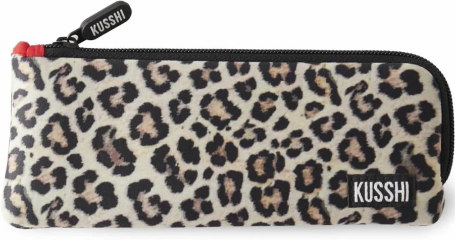 KUSSHI Neoprene Makeup Brush Pouch - Travel Cosmetic Organizer for Brushes, Pencils & Beauty Tools, Zippered Storage Case for Accessories