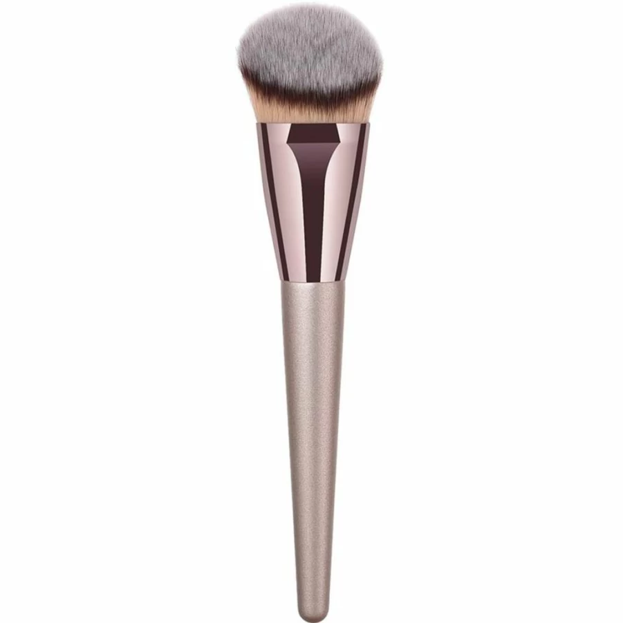 VVS Professional Makeup Brush Set - 1PC Premium Synthetic Kabuki Brush for Foundation, Powder & Liquid Cosmetics (Gold)