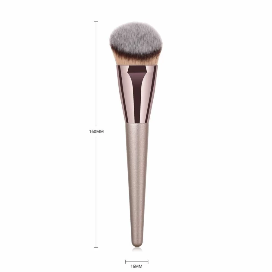 VVS Professional Makeup Brush Set - 1PC Premium Synthetic Kabuki Brush for Foundation, Powder & Liquid Cosmetics (Gold)