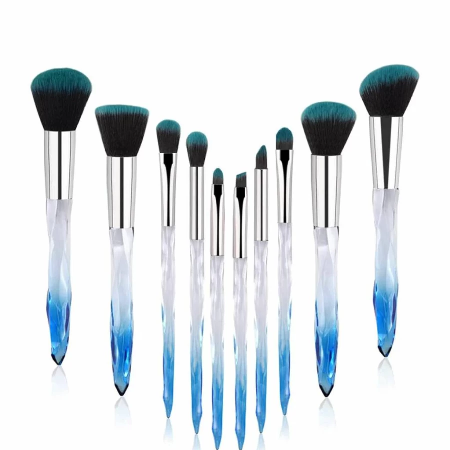 Daxstar 10-Piece Professional Makeup Brush Set - Soft Bristles for Eyebrow, Eyeliner, Lip, Contour & Blending (Purple)