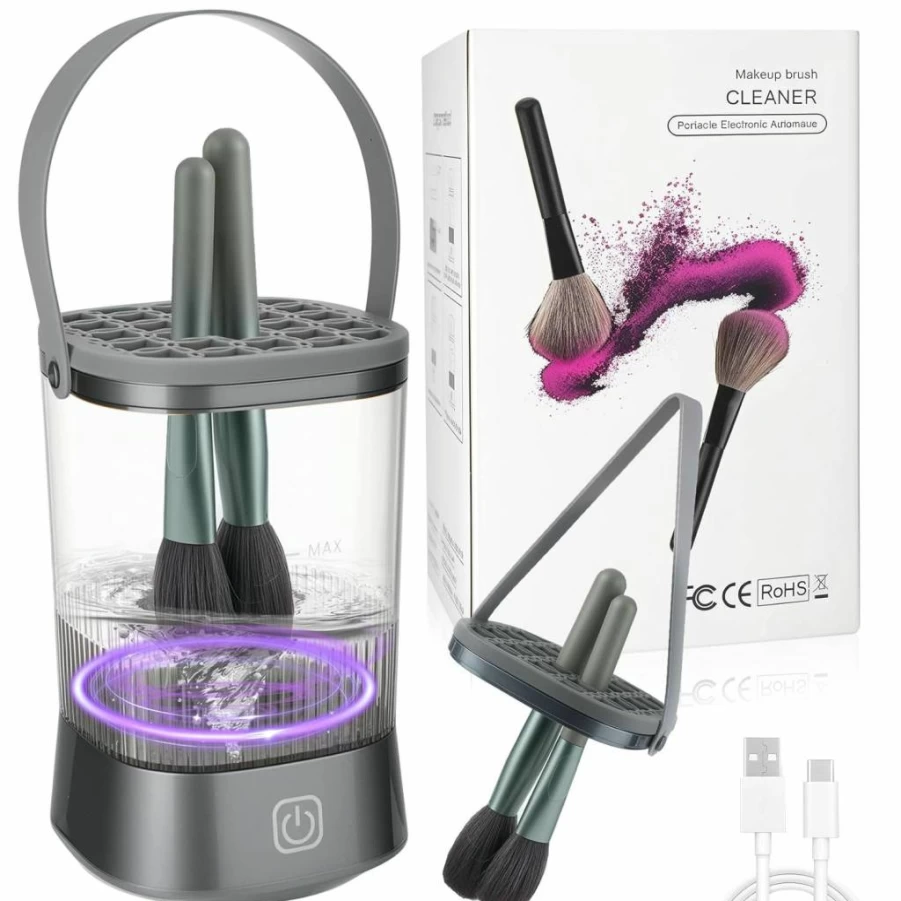 LoTanop Automatic Makeup Brush Cleaner – Electric Spinning Deep Cleaning with One-Click Operation, Universal Fit for All Cosmetic Brushes
