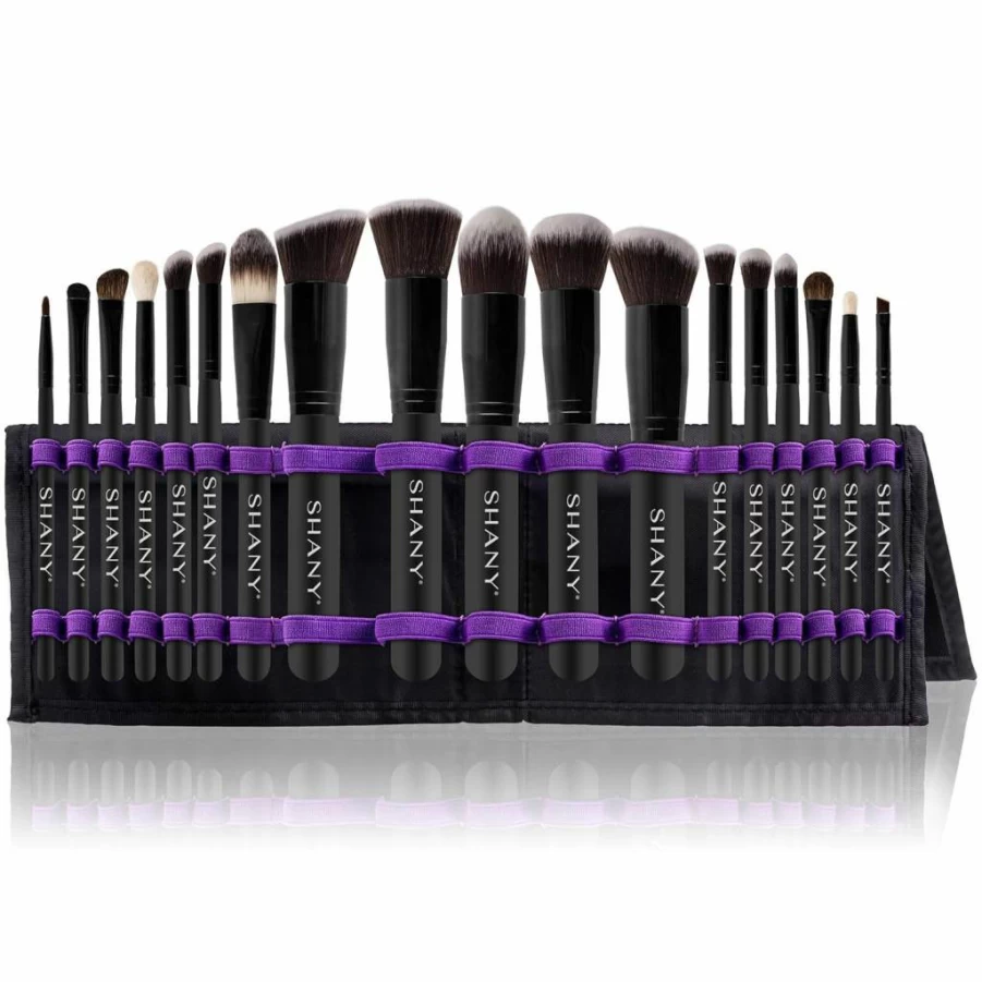 SHANY 18-Piece Artisan Elite Makeup Brush Set with Convertible Stand - Kabuki & Cosmetic Brushes Storage Holder for Professional Makeup Application