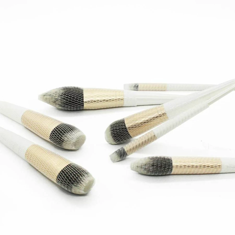 SmiLife 60 Pcs Travel Makeup Brush Protector Mesh Net Cover for Cosmetic Brushes Storage and Organization