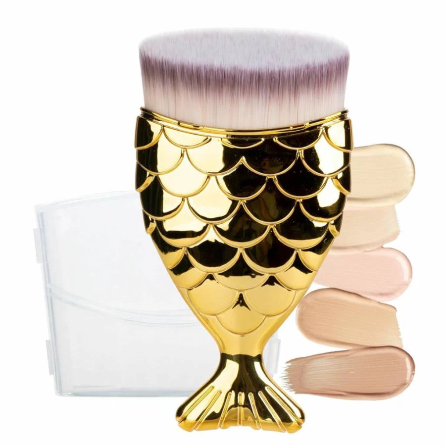 UNIMEIX Kabuki Makeup Brush for Sunscreen, Liquid Foundation, Powder & Cream - Rose Face Brush for Buffing, Stippling & Blending