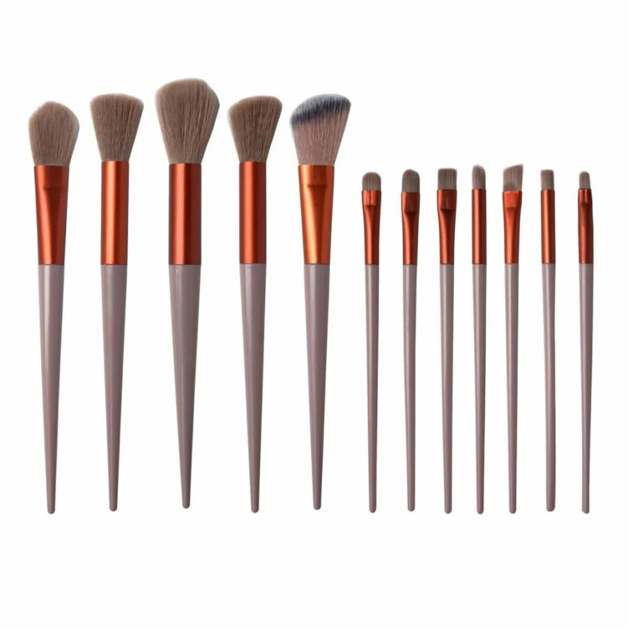 ZEPELOFFY 13-Piece Green Makeup Brush Set for Foundation, Eyebrow, Concealer & Eyeshadow - Professional Travel & Daily Makeup Brush Kit