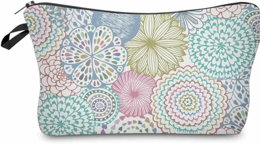Deanfun Waterproof Mandala Cosmetic Bag for Women - Roomy Travel Makeup Pouch with Toiletry Organizer, Durable Giftable Accessories (51391)