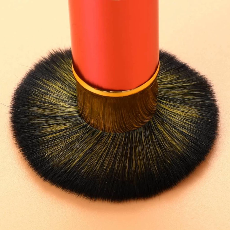 Sliverdew 2-Pack Retractable Kabuki Makeup Brush Set - Portable Foundation, Blush, Powder & Contour Brush with Cover for Travel