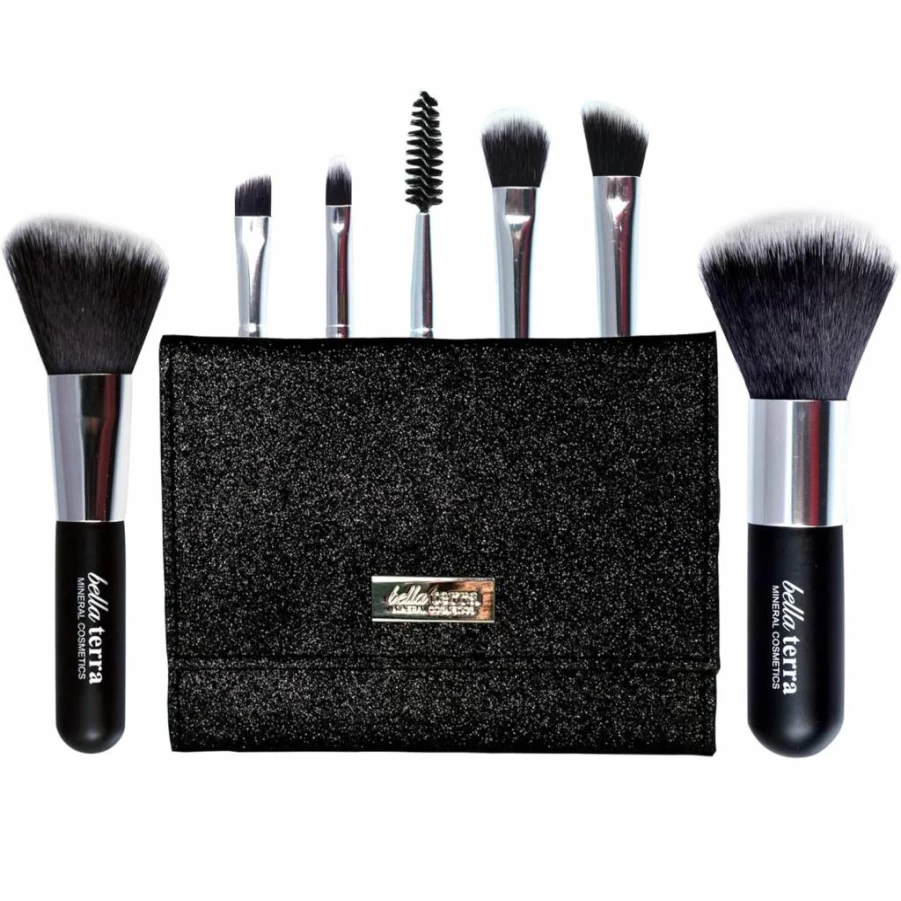 Bellaterra Cosmetics Nightlife Makeup Brush Set - Professional Makeup Brushes for Flawless Application
