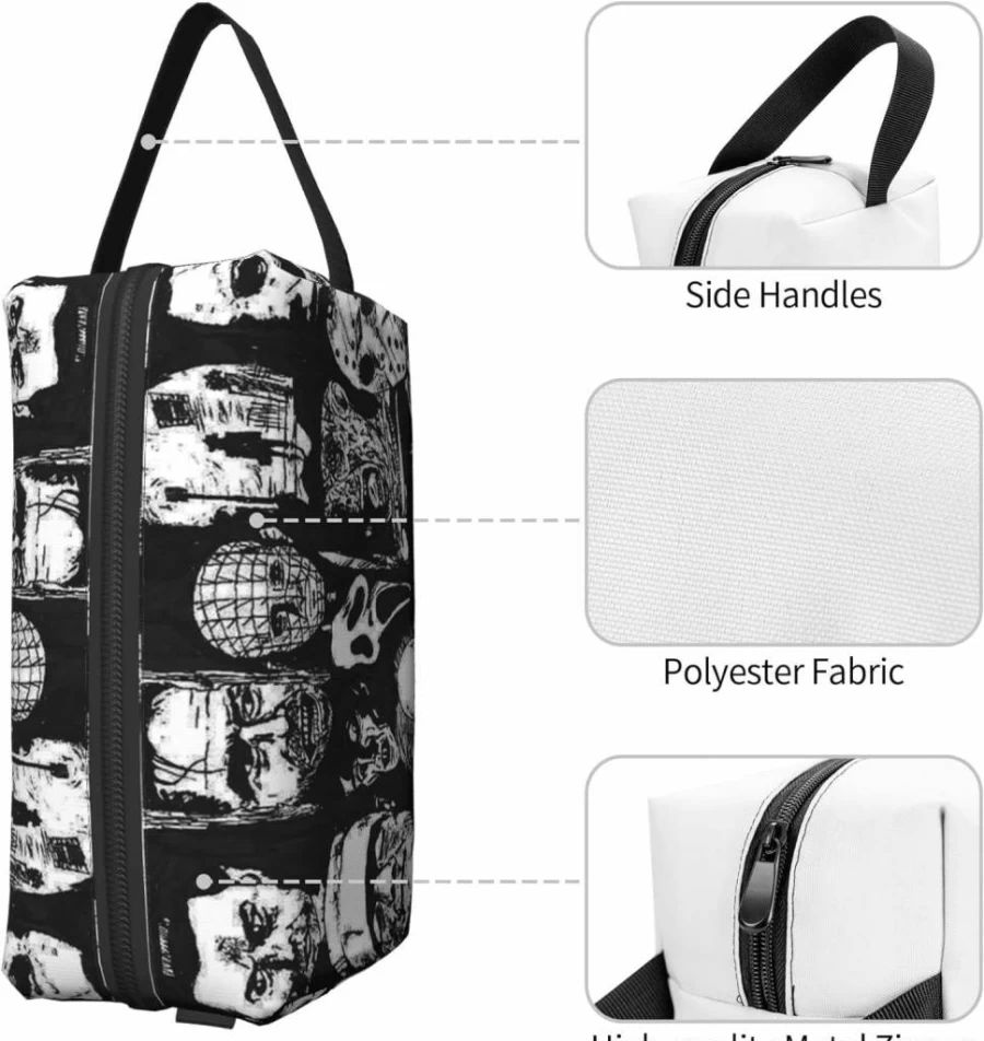 DZGlobal Women's Horror Themed Makeup Bag - Gothic Cosmetic Pouch for Travel & Toiletry Storage