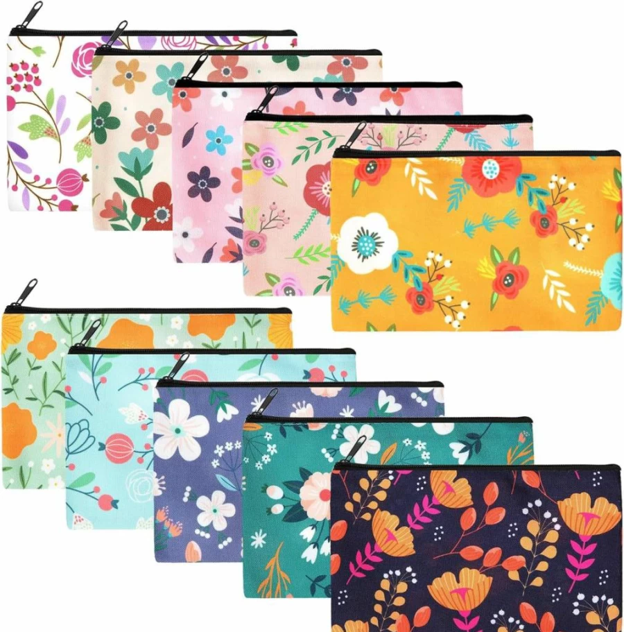 Reginary 20-Piece Mandala Cosmetic Bags Set for Women, Travel Toiletry Organizer with Zipper, 7x4.3 Inch Makeup Pouches, Gift Idea