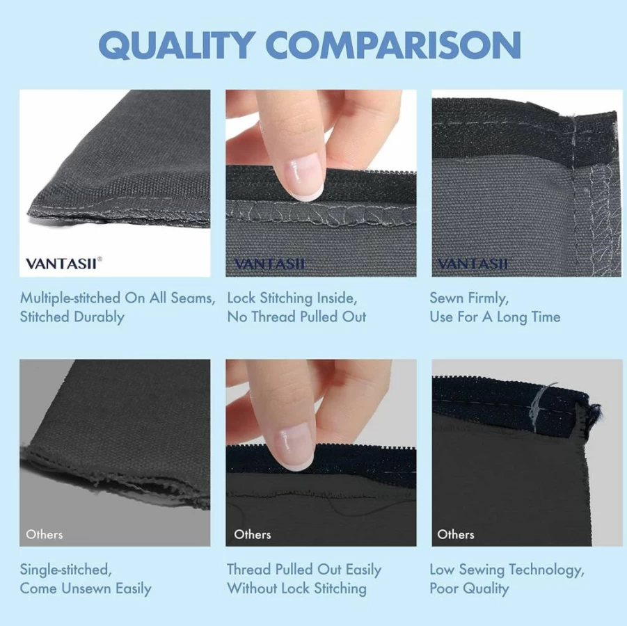 15 Pack Vantasii Blank Cotton Canvas Zipper Pouches for DIY Craft, Makeup, Pencil Case, Toiletry & Stationery Storage