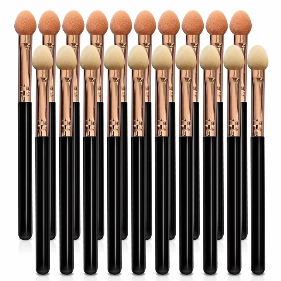 UorPoto Professional Makeup Brush Set - 10PCS Double-Sided Eyeshadow & Sponge Applicators for Women, Reusable Beauty Brushes