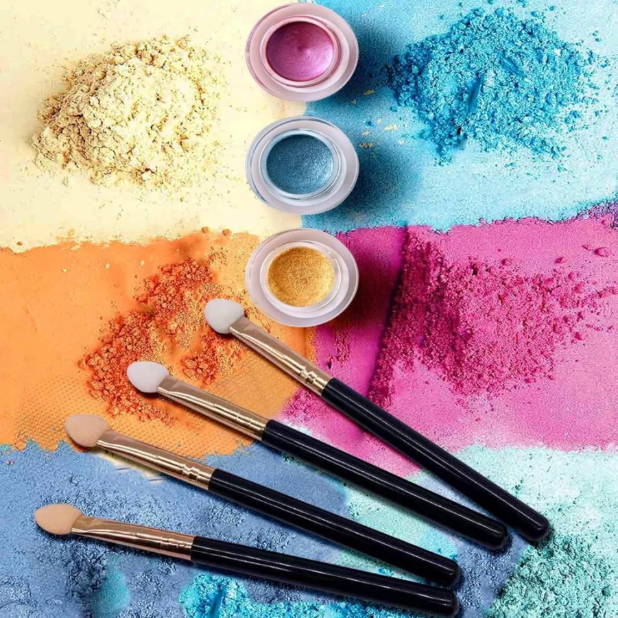 UorPoto Professional Makeup Brush Set - 10PCS Double-Sided Eyeshadow & Sponge Applicators for Women, Reusable Beauty Brushes