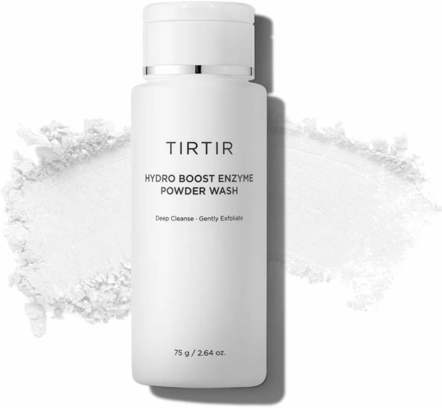 TIRTIR Hydro Boost Enzyme Cleansing Powder - Exfoliating & Hydrating Face Wash, 2.64 Oz for Gentle Skin Renewal