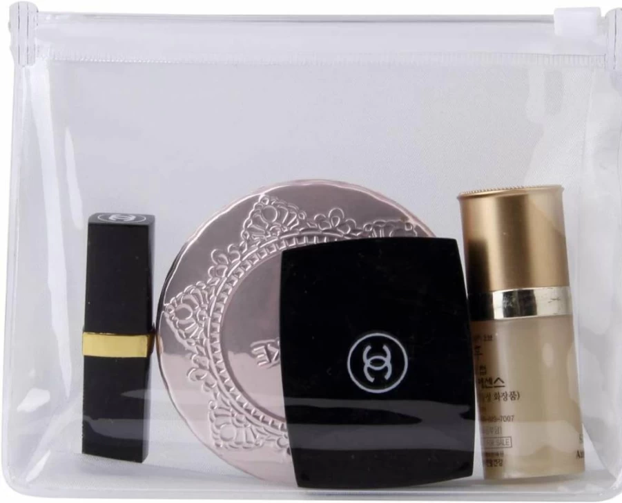 20 Pcs Arroyner Mini Clear Makeup Bags - Small Transparent Plastic Cosmetic Pouches with Zipper for Travel & Toiletry Organizer
