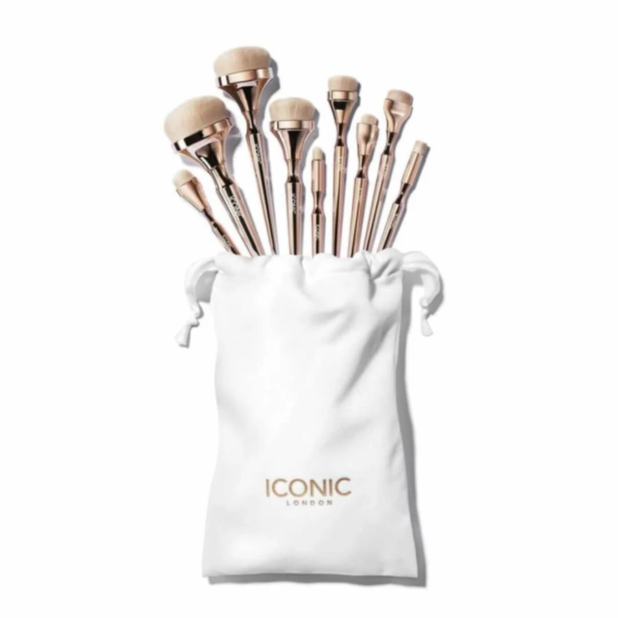 ICONIC LONDON Professional Makeup Brush Set for Blending, Buffing & Polishing – Luxury Cosmetic Brushes