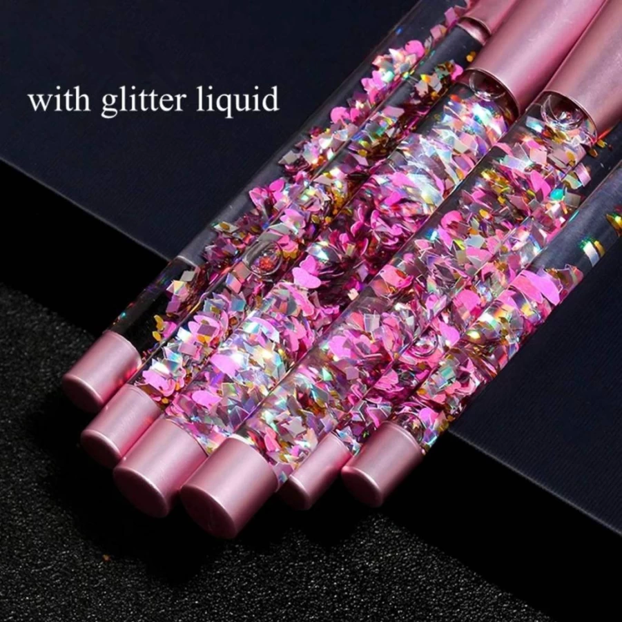 RAEEIKPHZ Unicorn Makeup Brush Set - Sparkling Crystal Blue Fan Blush, Eyeshadow, Lip & Eyebrow Brushes for Flawless Beauty Application