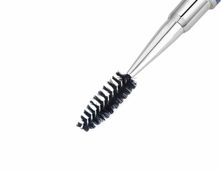 JOSALINAS 2Pcs Pink Mascara & Eyebrow Brushes with Cap - Professional Eyelash Extension Spoolie Wands, Portable Cosmetic Applicators
