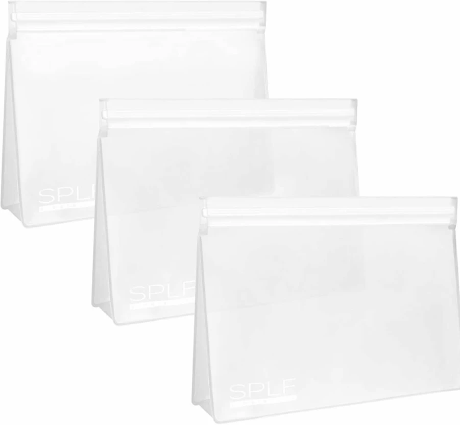 SPLF 4 Pack TSA Approved Quart Size Clear Toiletry Bags, Leakproof BPA Free Travel Cosmetic Bags for Women & Men, Airline Compliant Carry-On Zipper Pouch
