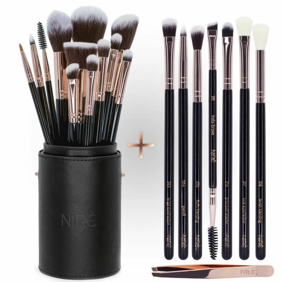 Nire Beauty Professional Eye Brush Set - Premium Makeup Brushes for Artists & Beginners