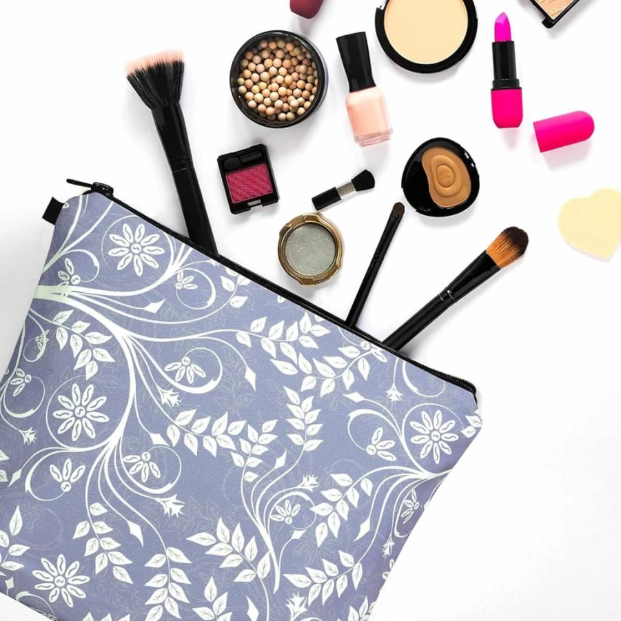Noozion Waterproof Makeup Bag for Women - Cute Travel Cosmetic Pouch & Toiletry Organizer for Purse