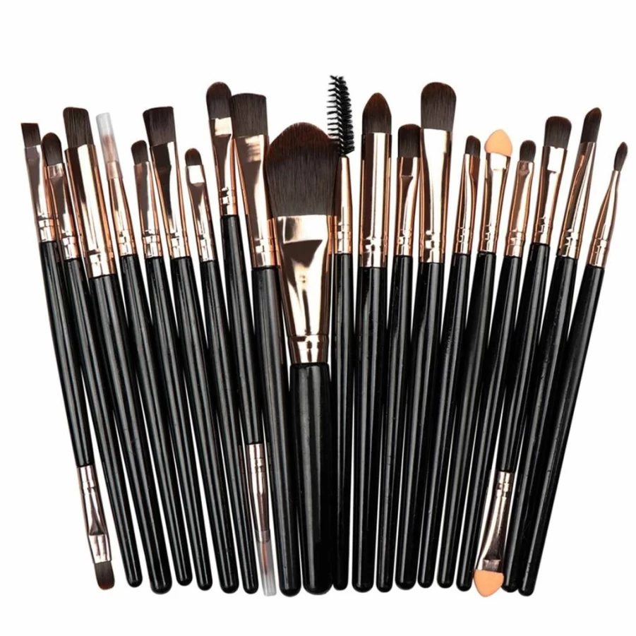 Dancecola 20Pcs Professional Makeup Brush Set - Face, Powder, Concealer, Eyeshadow, Eyebrow & Lip Brushes for Flawless Beauty Application