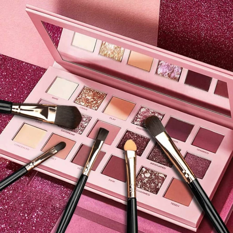 Dancecola 20Pcs Professional Makeup Brush Set - Face, Powder, Concealer, Eyeshadow, Eyebrow & Lip Brushes for Flawless Beauty Application