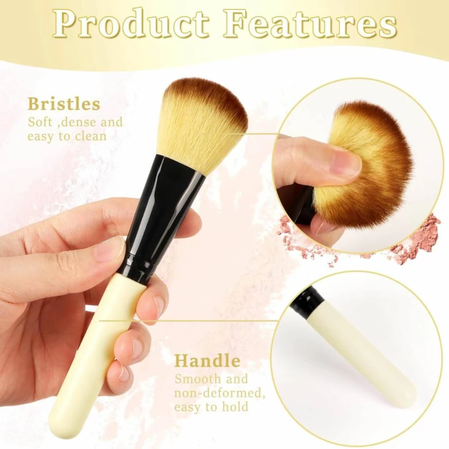 LADES 12-Piece Professional Makeup Brush Set with Travel Case - Foundation, Eyeshadow, Blush, Powder, Concealer & Contour Brushes Kit