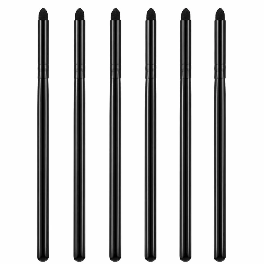 SALOCY Mini Smudge Brush for Eyeliner and Eyeshadow, Precision Concealer Brush for Powder Gel Cream Liquid, Professional Eye Makeup Blending and Highlighting Brush Set