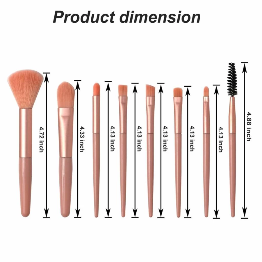 DEEDOCHY 14-Piece Makeup Brush Set for Foundation, Concealer, Eyeshadow & Powder - Professional Travel Makeup Brushes Kit for Daily Use