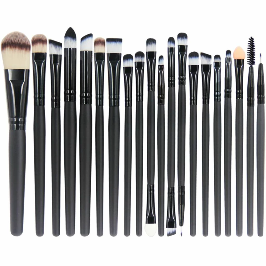 EmaxDesign 20-Piece Professional Makeup Brush Set for Foundation, Eyeshadow, Blush & More - Premium Cosmetics Blending Tools for Liquid, Powder & Cream