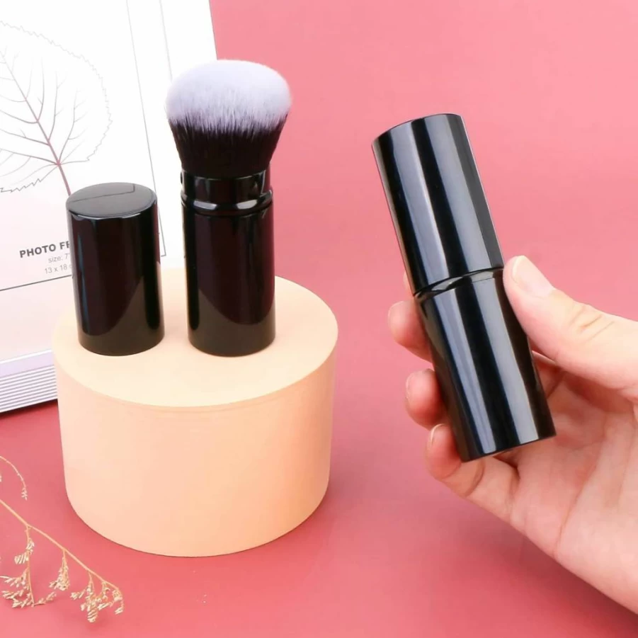 UNIMEIX Retractable Kabuki Makeup Brush for Sunscreen, Liquid Foundation, Cream & Powder - Blush, Bronzer Applicator