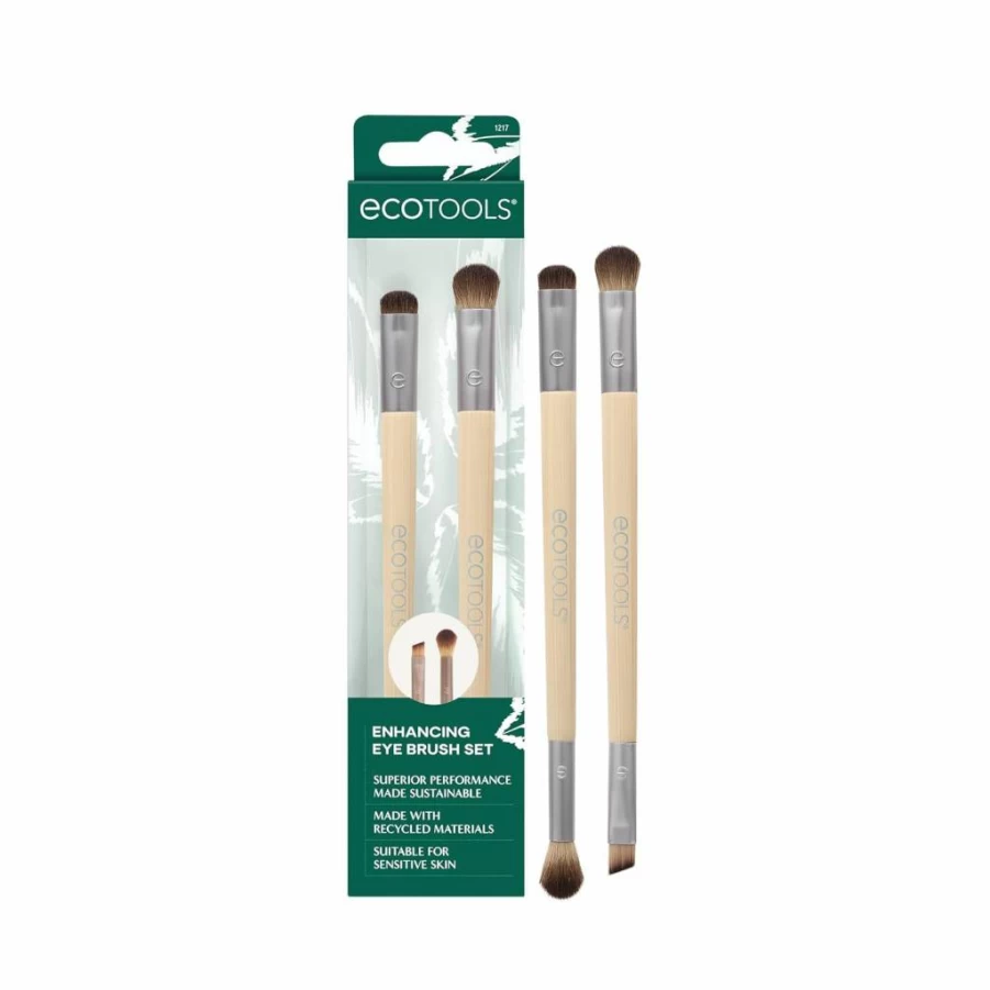 EcoTools 2-Piece Eye Enhancing Duo Brush Set for Defining, Blending, Smudging, and Shading