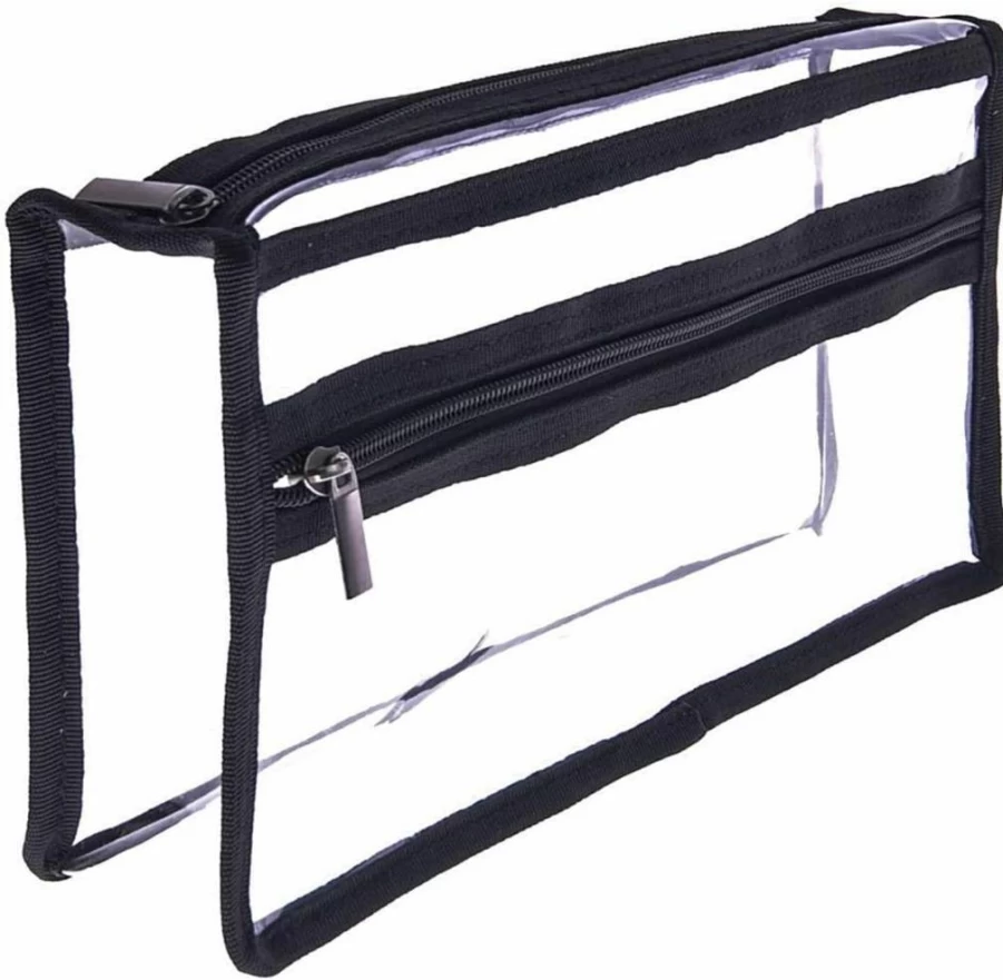 Jula Vance Clear PVC Makeup Bag - Large Transparent Cosmetic Organizer for Travel, Pencil Pouch, Makeup Kits Storage Case