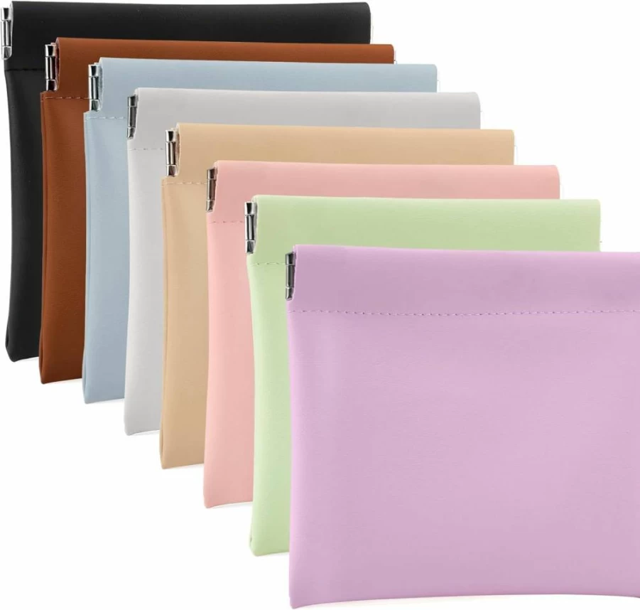 BUSOHA 4-Piece Mini Makeup Bags Set for Women - Portable Travel Cosmetic Organizer, Lipstick & Coin Pouch, Small Storage Pouch for Purse Accessories