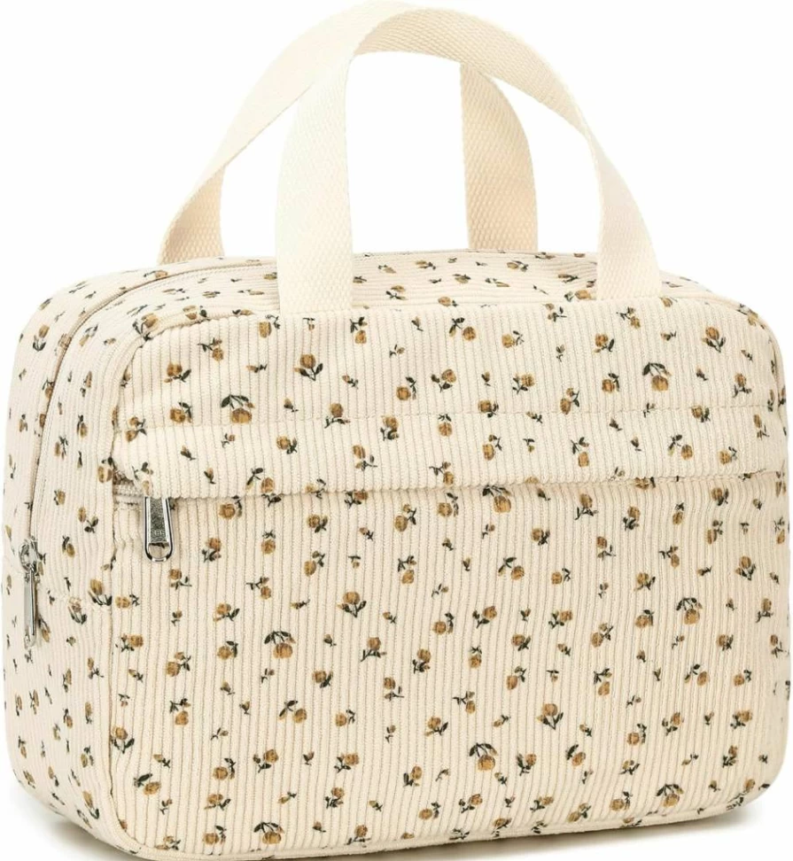 BTOOP Large Waterproof Makeup Bag for Women - Travel Cosmetic Organizer with Zipper, Toiletry Tote Pouch for Girls, Make Up Storage Case