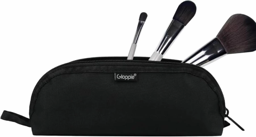 Gloppie Waterproof Travel Makeup Brush Holder - Compact Cosmetic Organizer Bag for Brushes, Spacious Portable Toiletry Pouch for Women On-The-Go