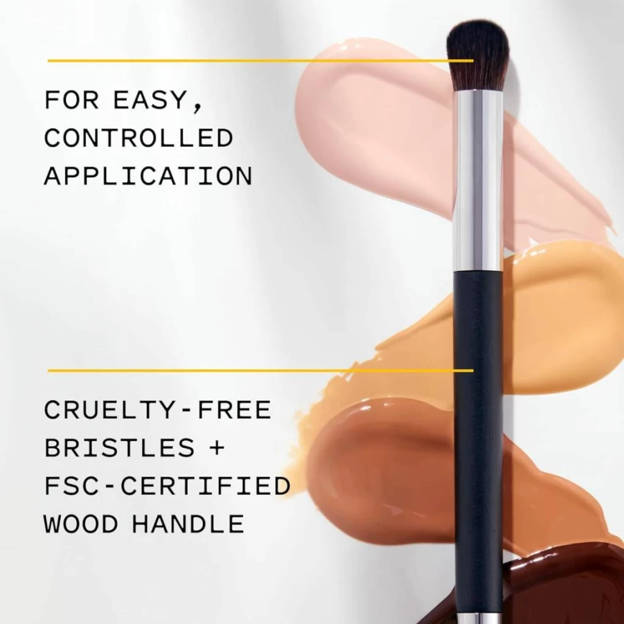 Keys Soulcare Vegan Concealer Brush - Flat, Soft Bristles for Flawless Blending, Cruelty-Free & Gentle Makeup Application
