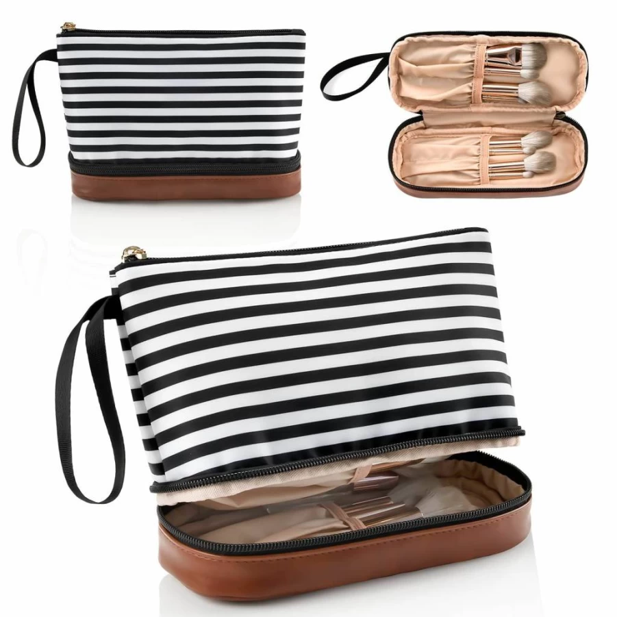 Ethereal Clear Travel Makeup Bag - TSA Approved Waterproof Cosmetic Organizer Pouch for Women, Toiletry Bag for Brushes & Accessories