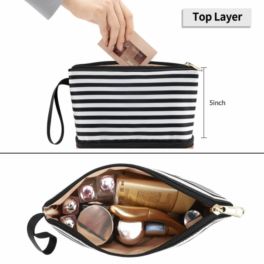 Ethereal Clear Travel Makeup Bag - TSA Approved Waterproof Cosmetic Organizer Pouch for Women, Toiletry Bag for Brushes & Accessories