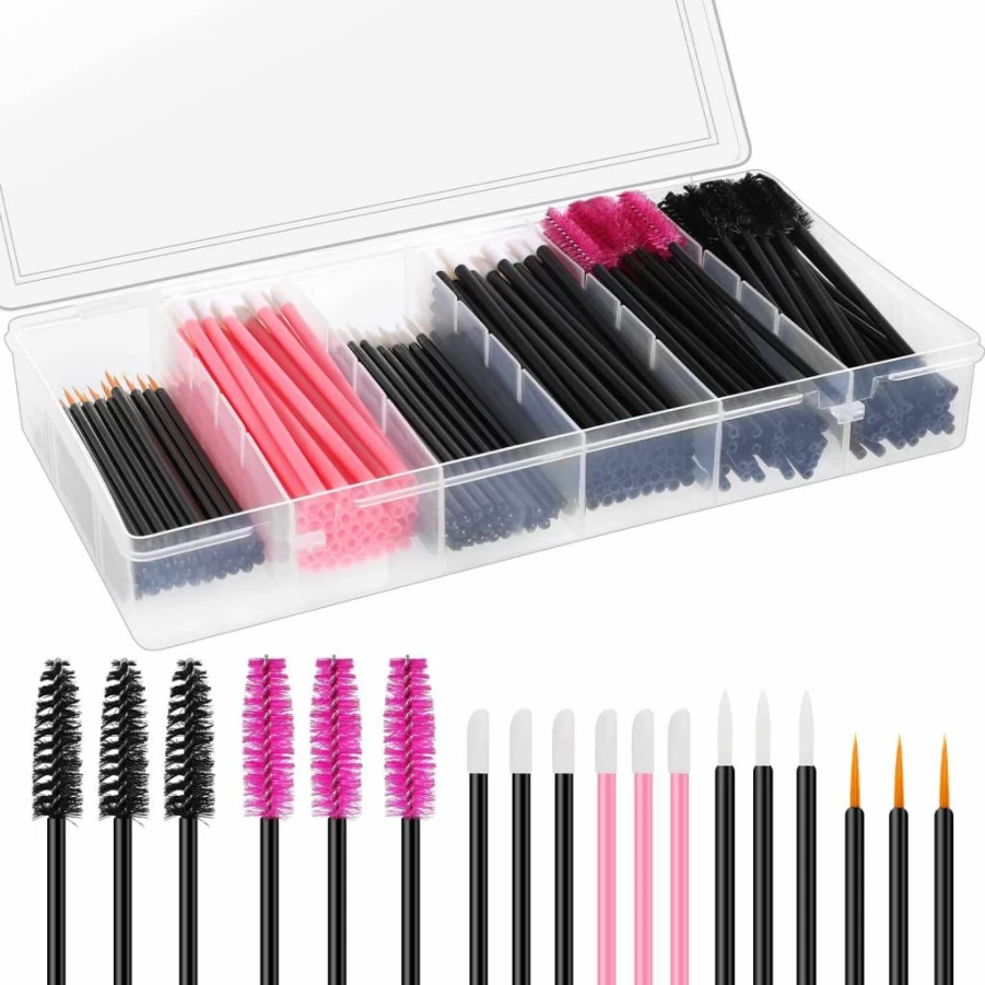 BESARME 270-Piece Disposable Makeup Applicators Kit - 100 Mascara Wands, 100 Lipstick Brushes, 70 Eyeliner Brushes with Travel Organizer Box, Professional Makeup Artist Essentials, Ideal Christmas Gift for Women