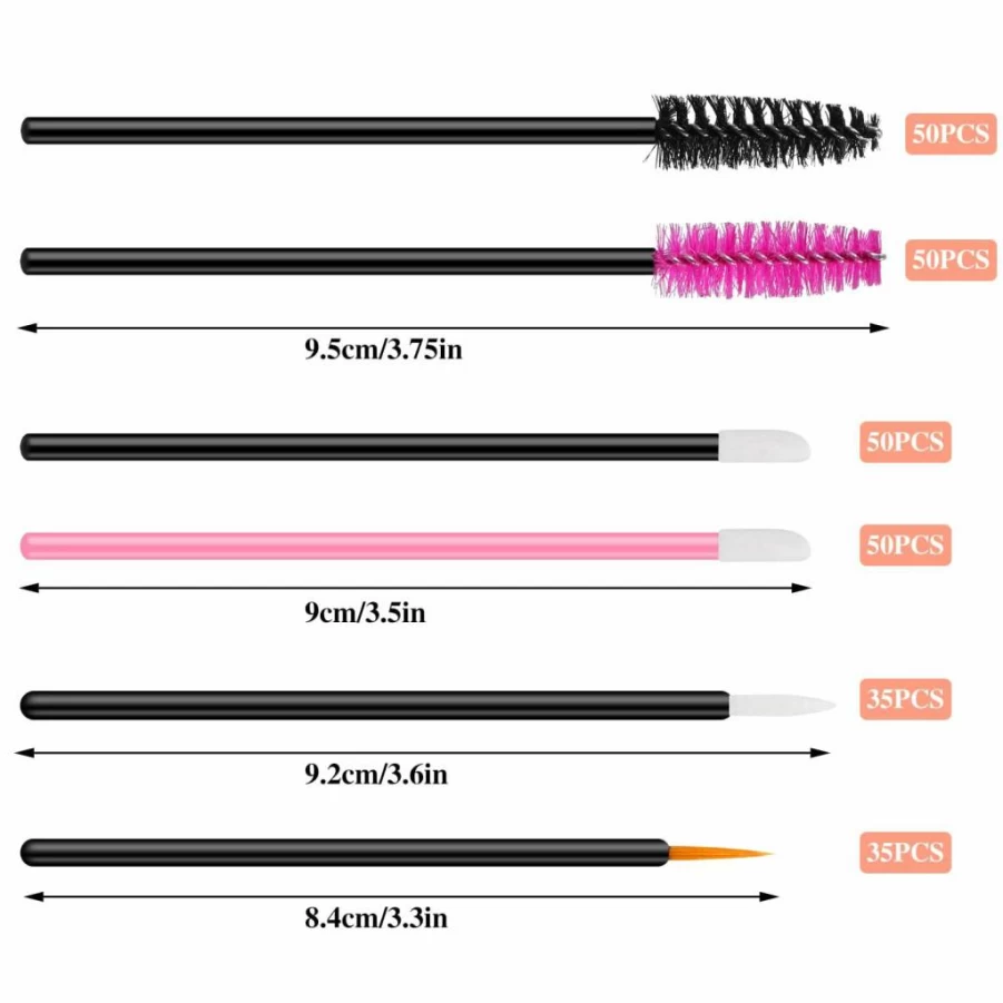 BESARME 270-Piece Disposable Makeup Applicators Kit - 100 Mascara Wands, 100 Lipstick Brushes, 70 Eyeliner Brushes with Travel Organizer Box, Professional Makeup Artist Essentials, Ideal Christmas Gift for Women