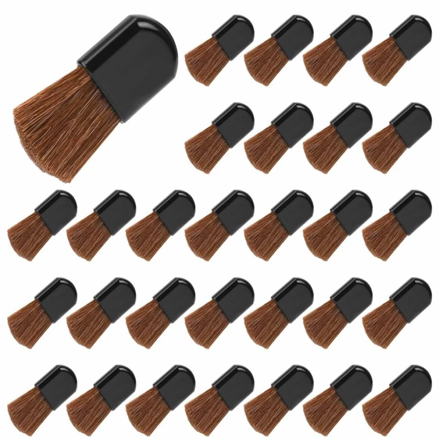 Mozeat Lens 30Pcs Disposable Makeup Brushes Set - Mini Blush, Powder & Foundation Brushes for Liquid, Cream & Loose Cosmetics, Portable Beauty Tools
