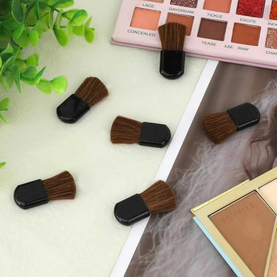 Mozeat Lens 30Pcs Disposable Makeup Brushes Set - Mini Blush, Powder & Foundation Brushes for Liquid, Cream & Loose Cosmetics, Portable Beauty Tools