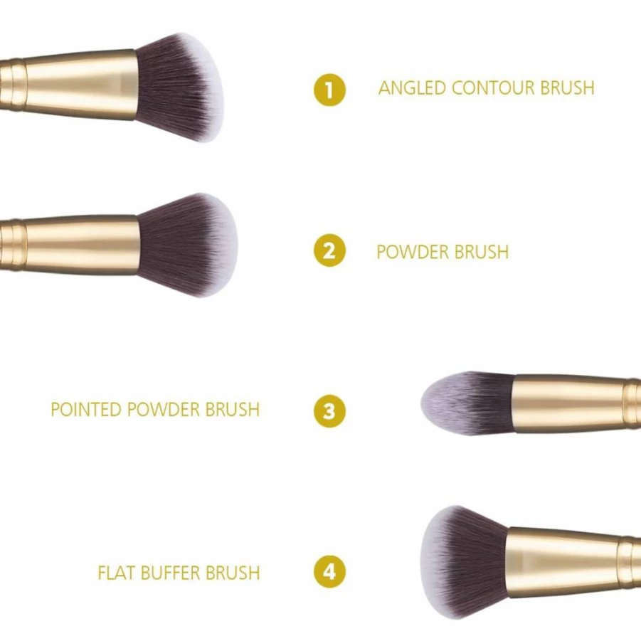 DUcare Professional 5-Piece Eyeshadow Brush Set for Blending, Concealer, Eyebrow & Eyeliner - Travel-Friendly Makeup Brush Duo