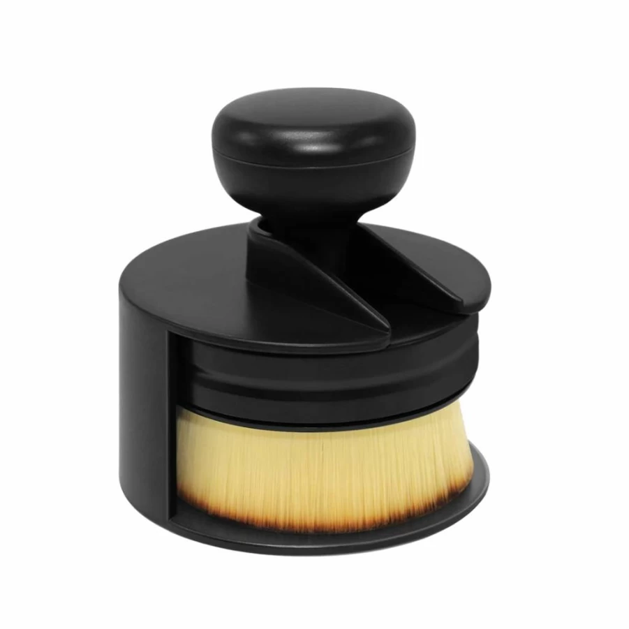 Falliny Kabuki Makeup Brush - Full Coverage Foundation Brush for Face & Body, Blending Liquid, Powder, Cream, Bronzer, Self Tanner & Sunscreen, Travel-Friendly Cosmetics Tool